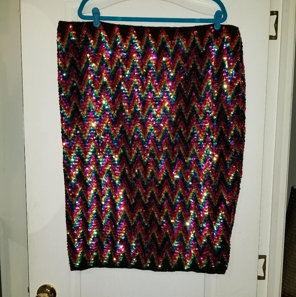 Asos Curve Sequin Skirt